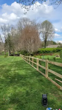 Wood fence built by RB Fence