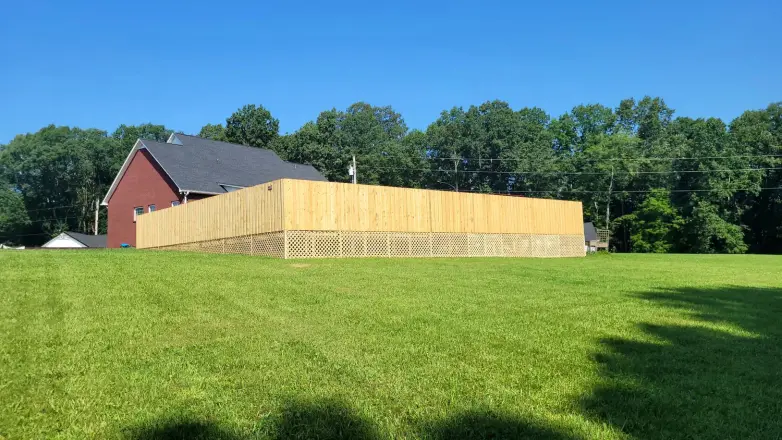 Wood fence built by RB Fence